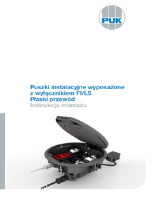 FOLDER - UFS - Puszki instalacyjne wyposażone z wyłącznikiem FI-LS 16 A - Płaski przewód_PL